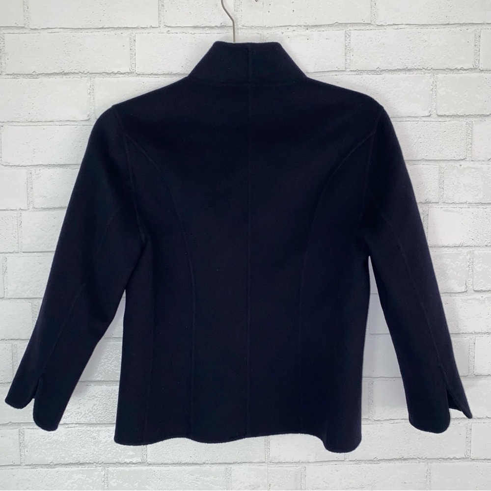 PAUW Amsterdam $1.2k Short Double Face Cashmere Blazer sz 1=Small EUC Dark Blue - Picture 13 of 14
